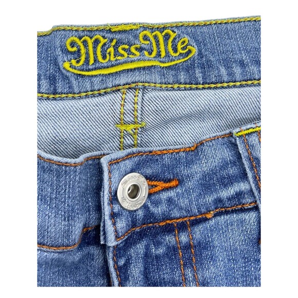 MISS ME "JP4007B STELLA" Blue Distressed Jeans Women’s Size 30 - Picture 3 of 5